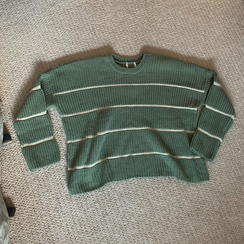 Green Striped Sweater